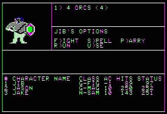 Минималистичный интерфейс Wizardry легко узнаётся и в современных играх. Не напоминает ли вам CGA палитра и таблицы тот же Undertale?