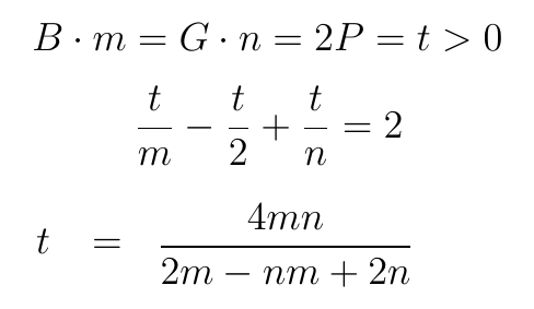 Такую систему уравнений удобно решить, воспользовавшись параметризацией через некое t. Во второй строчке подставили данные в уравнение Эйлера и затем привели дроби к одному знаменателю