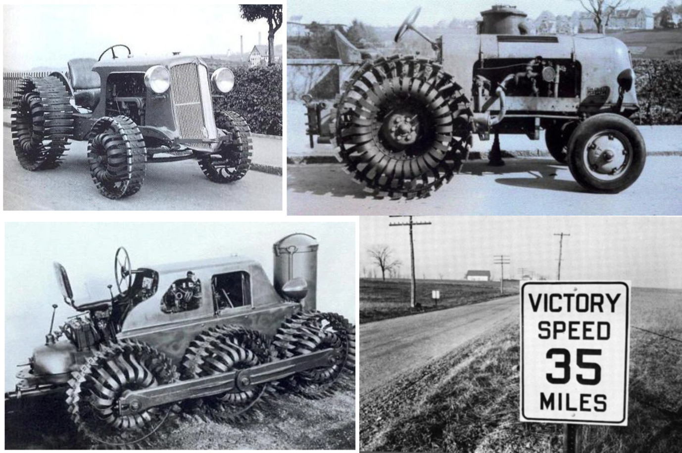  Например, компания Ernst Meili Tractor сделала из старых автомобильных рессор стальные колеса (в то время компания Meili производила только тракторы Doodlebug из всех марок автомобилей). Всего было изготовлено около 600 таких стальных колес.