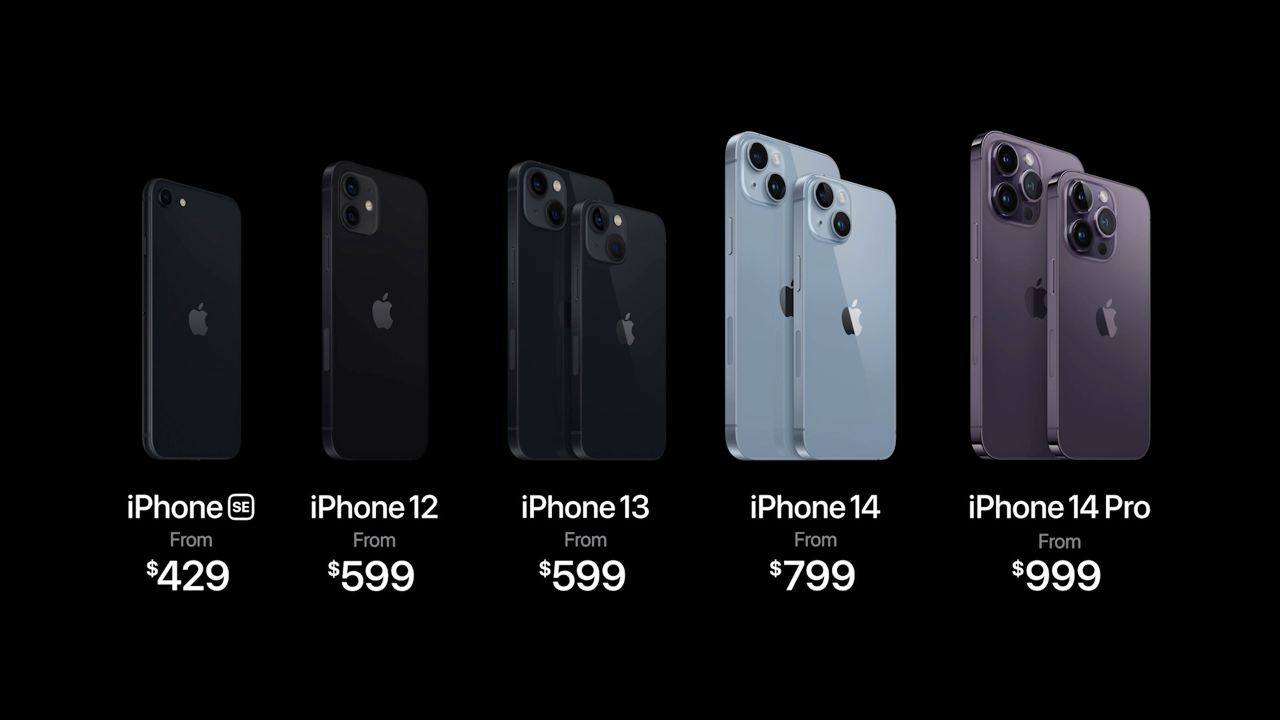 В линейке актуальных минус iPhone 11 и iPhone 12 mini. Цены в США.