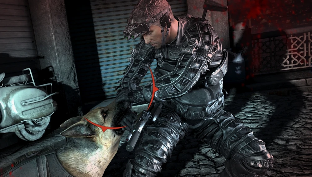 В Tom Clancy’s Splinter Cell: Blacklist вражеские собаки умеют выслеживать героя по запаху. Это вынуждает игрока постоянно менять укрытие и не засиживаться на одном месте. В Tom Clancy’s Splinter Cell: Blacklist вражеские собаки умеют выслеживать героя по запаху. Это вынуждает игрока постоянно менять укрытие и не засиживаться на одном месте.
