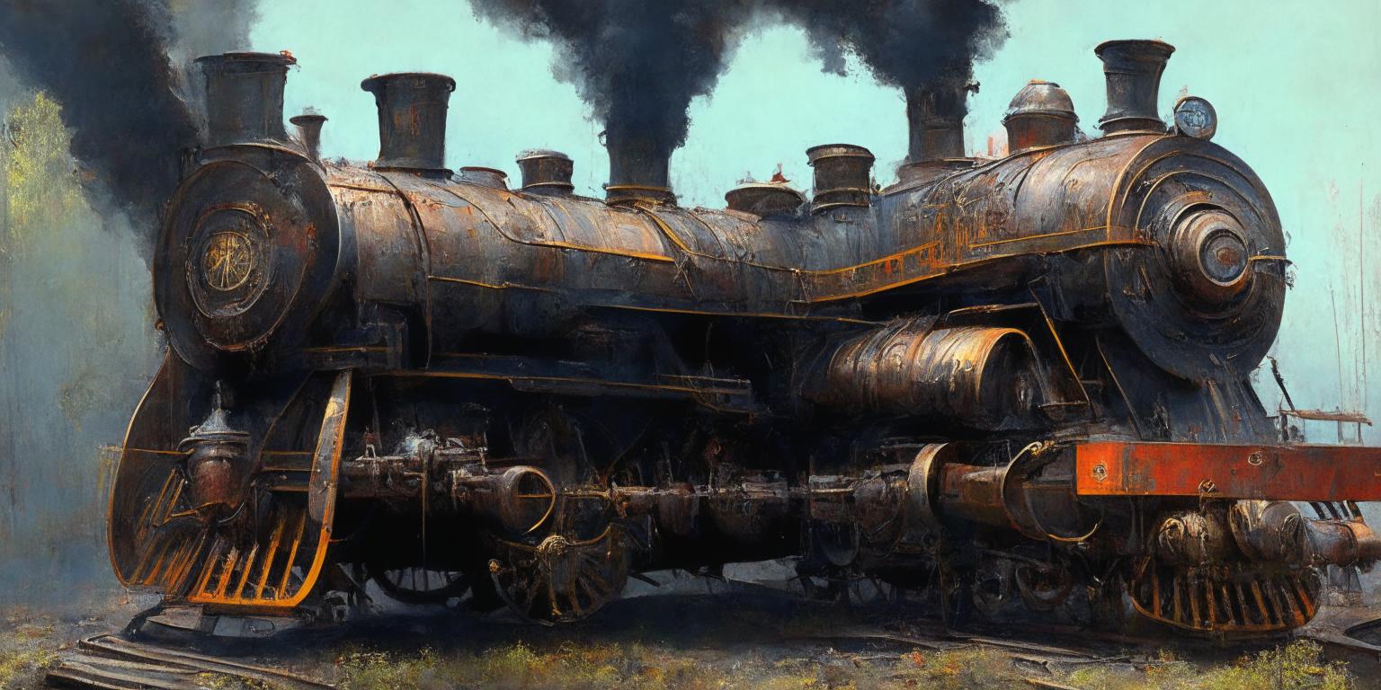 @paparazi430: старый локомотив, современная Россия, абстракция
