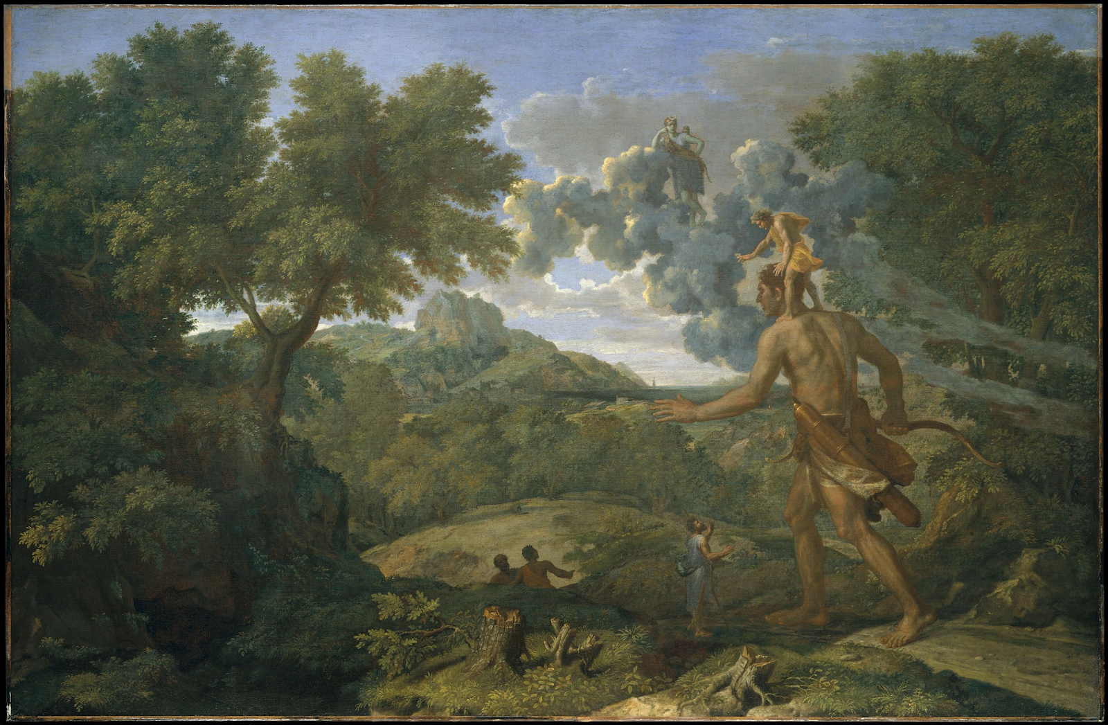 «Слепой Орион ищет Солнце», Пуссен (1658)