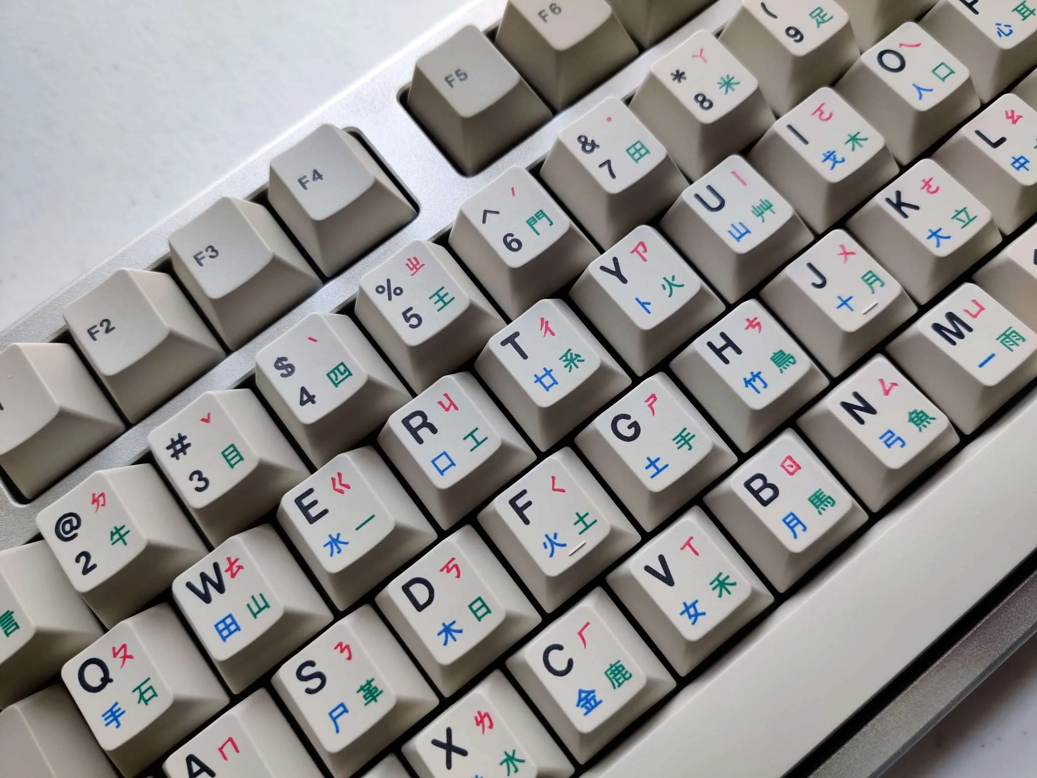 Цвет навевает воспоминания о клавиатурах времён Xerox
