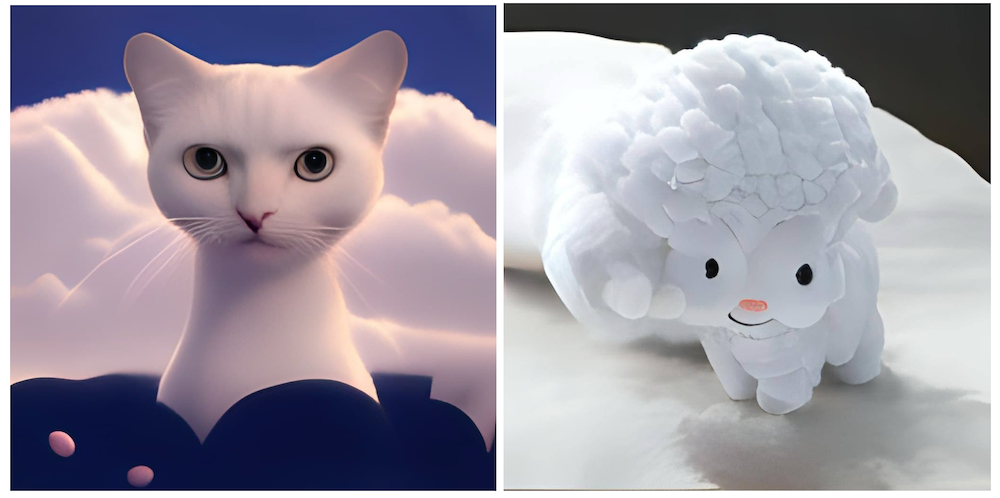 «Кошка, которая сделана из белого облака»