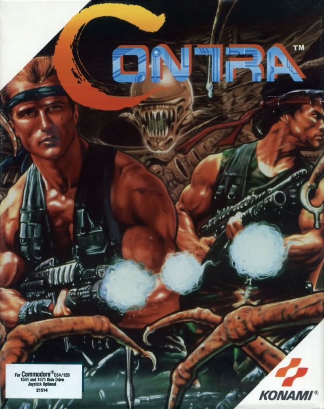 Обложка игры Contra от Konami