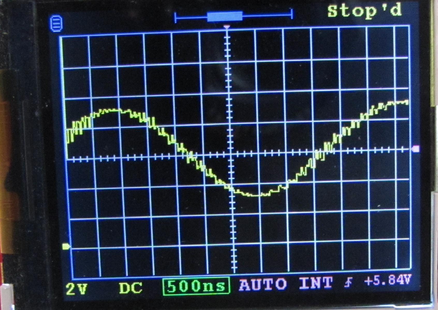 Рис.4. Синусоидальный сигнал частотой 200 кГц.