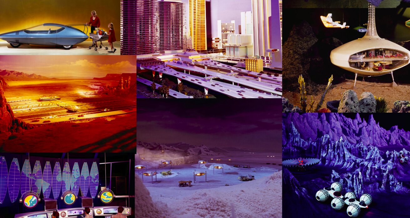 Чудеса Всемирной выставки: футуристические автомобили, города будущего, подводные, арктические и космические колонии.