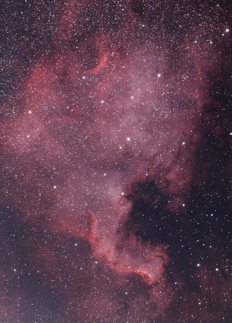 Знаменита туманность Северная Америка или NGC 7000  