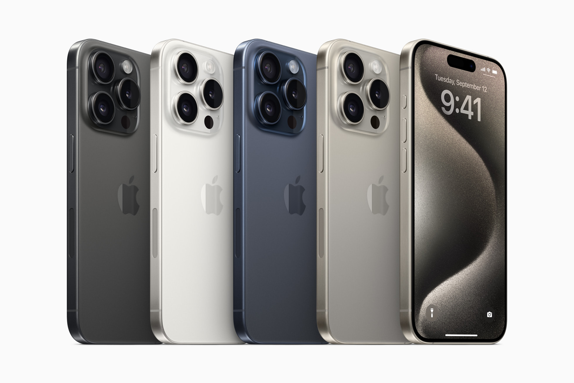 Четыре цвета титанового iPhone 15 Pro