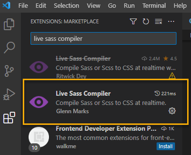 Live Sass compiler