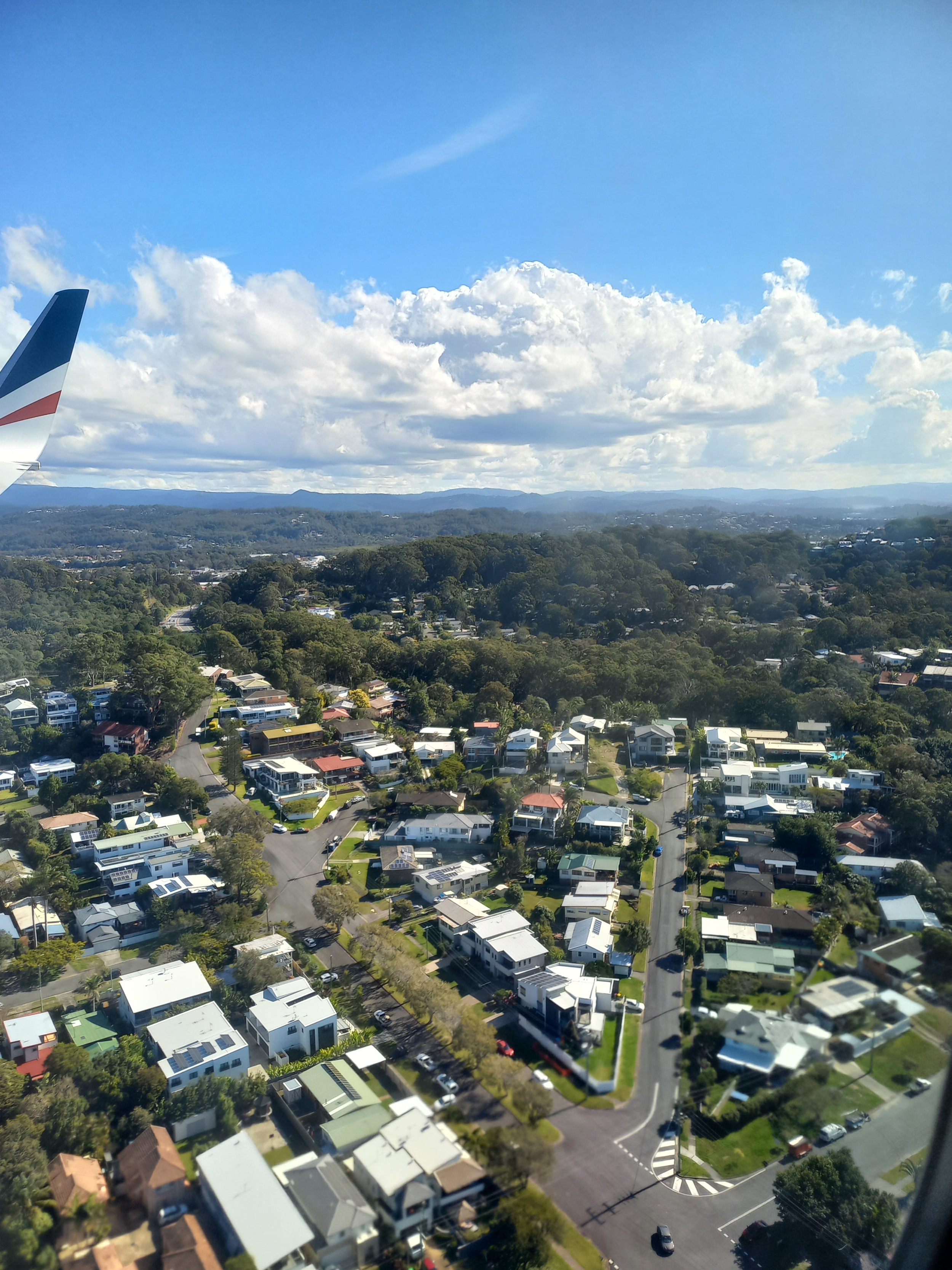 Август 2022. Вид зимней Австралии из самолёта заходящего на посадку