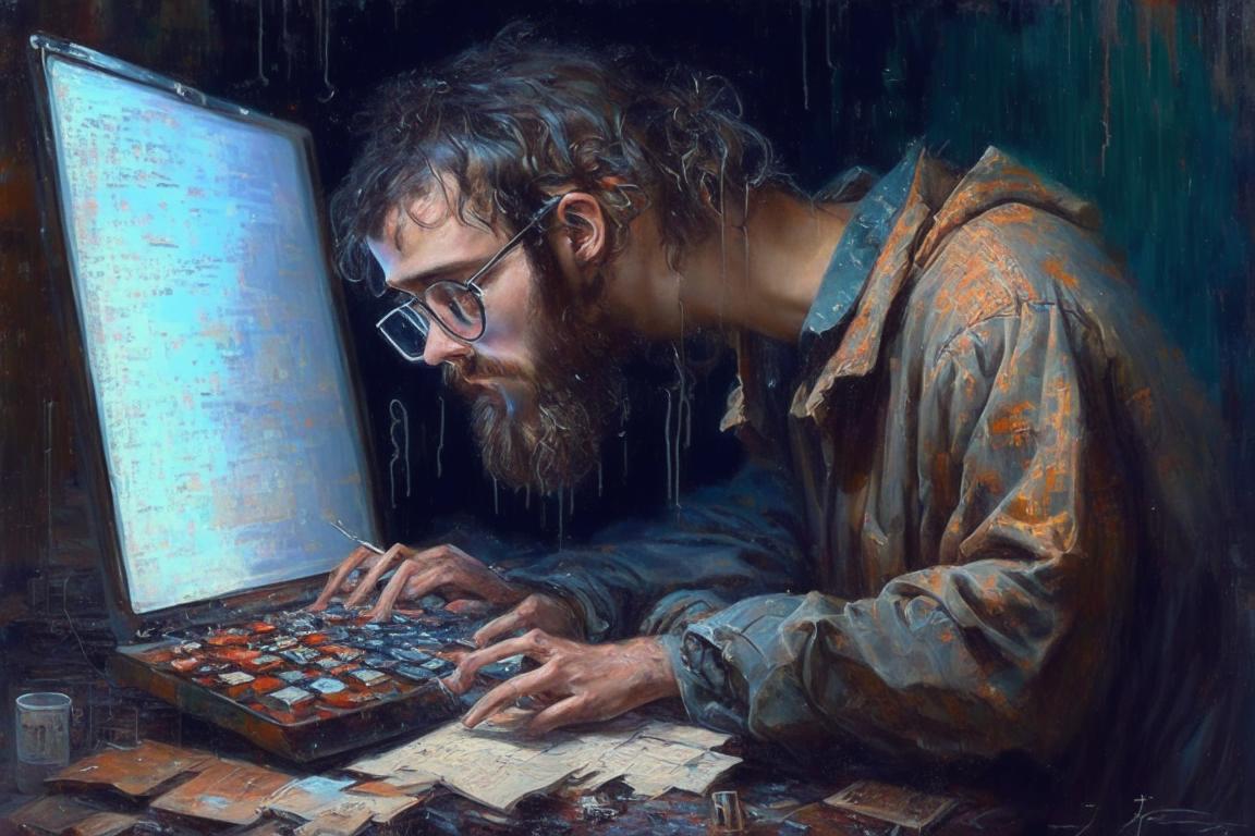 Программист, понимающий предназначение написанного им кода_Kandinsky 2.1