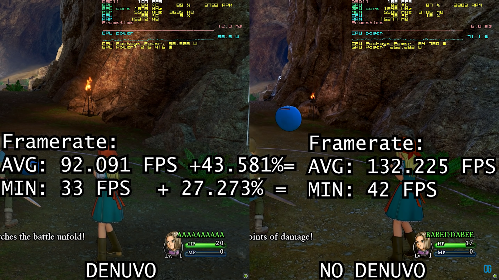 Без Denuvo фреймрейт в Dragon Quest IX значительно возрос