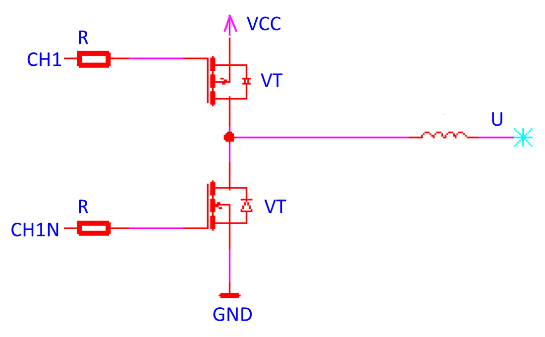 Рисунок 3 - Пара транзисторных ключей