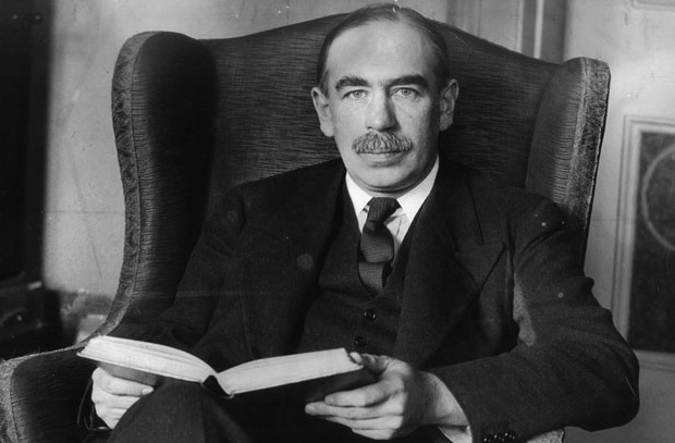 Это Джон Мейнард Кейнс - известный экономист, в свое время предложивший одну смелую экономическую теорию, которая сработала. Видимо, это тайный кумир Эрдогана.