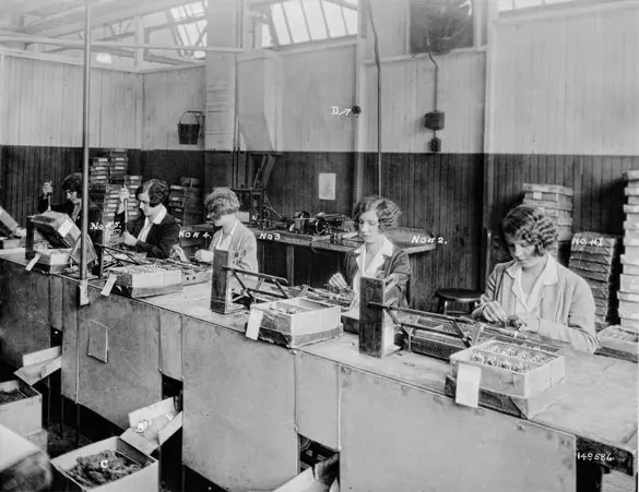 Экспериментальная группа на фабрике, 1928 год