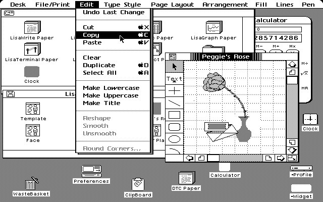 Lisa OS (скриншот с Lisa 2). Источник