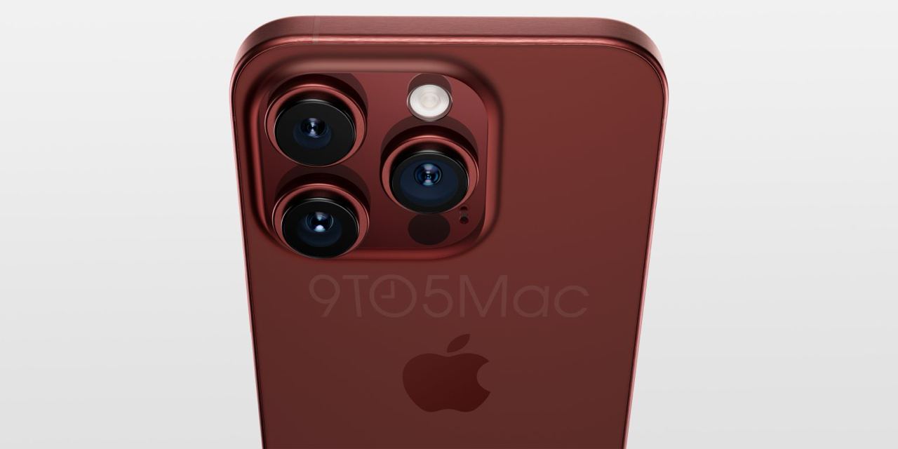 Якобы один из возможных цветов нового iPhone 15 Pro – вот такой вот тёмно-красный цвет. Кстати, именно Pro-версий ещё ни разу не было в красном цвете.