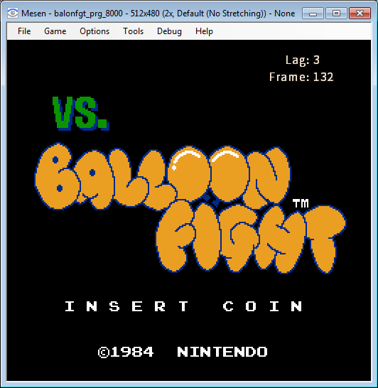   Титульный экран Balloon fight для VS system