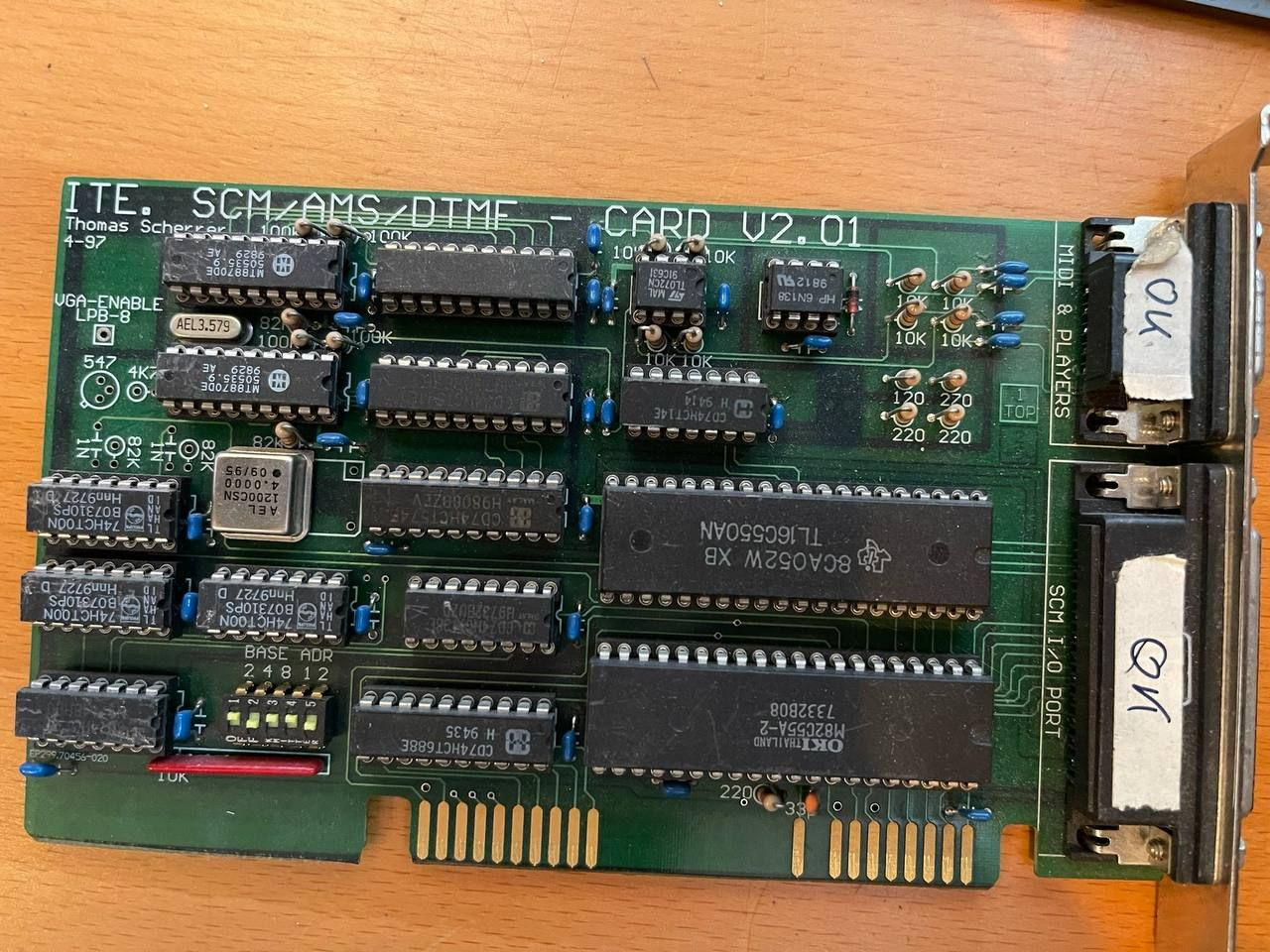Фото той самой платы, которая использовалась с DOS-версией игры. Она содержит в себе DTMF-декодер сигналов и систему AMS. Источник: twitter-аккаунт разработчика @megakode