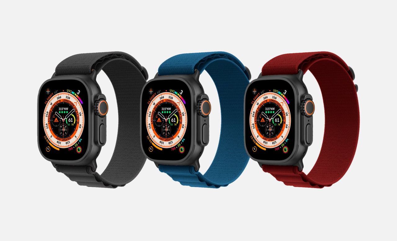 Концепт Apple Watch Ultra в тёмном титановом корпусе 