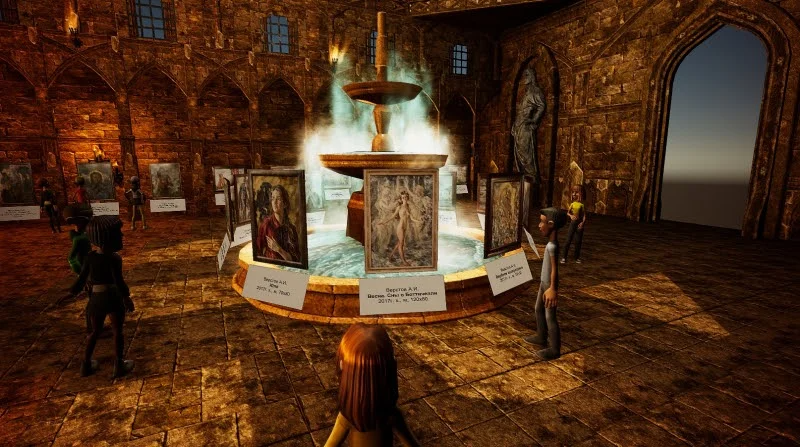 Виртуальная выставка картин художника Александра Верстова в старинном замке VR-игры 