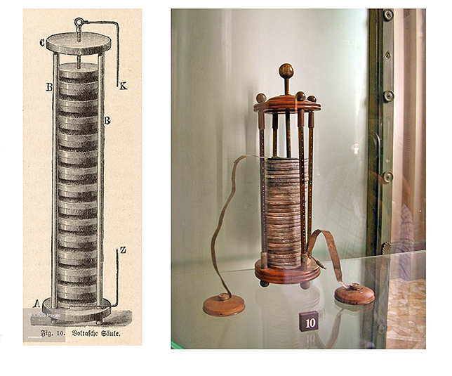 Вот так выглядело самое передовое на начало 19 века изобретение в области электричества — столб Алессандро Вольты