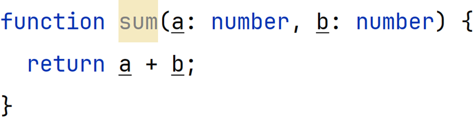 Простая функция сложения двух чисел.