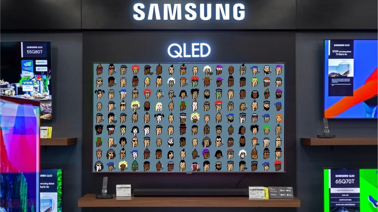 Новые телевизоры Samsung QLED с интегрированным NFT-агрегатором