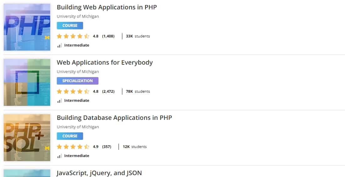 Курсы PHP на Coursera