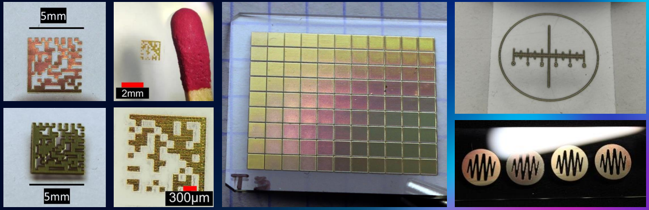 Цветная лазерная маркировка стекла и листовых полимеров