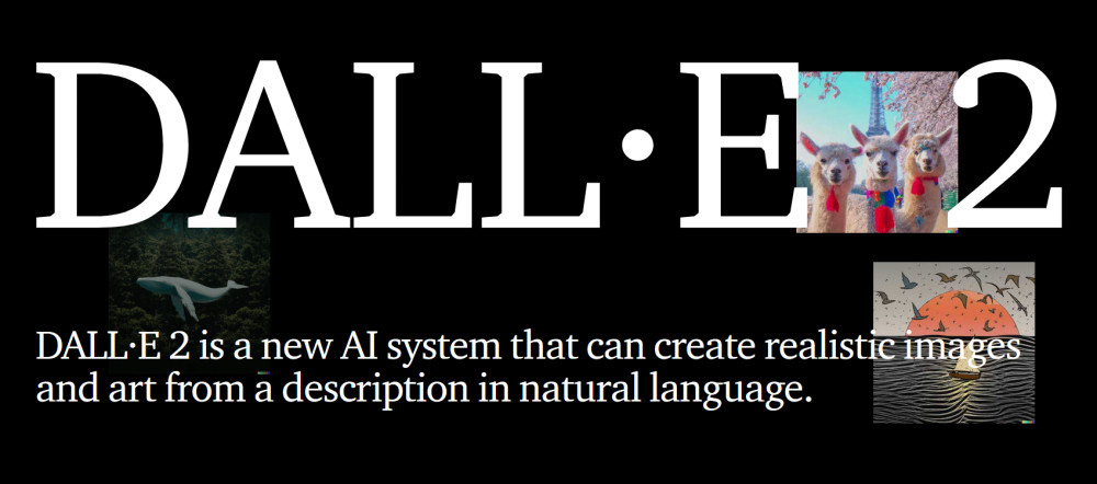 Скриншот сайта OpenAI DALL-E 2