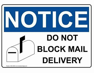 «Не препятствуйте доставке почты»