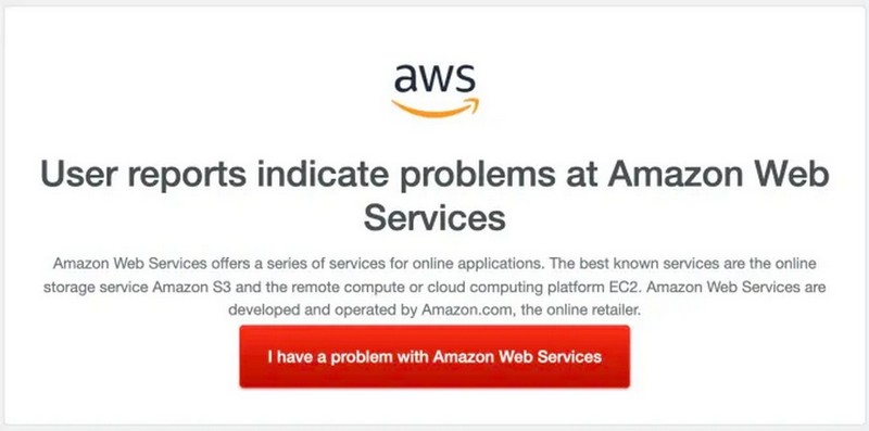 Из-за сбоя AWS не работали сайты, умная техника и доставка Amazon
