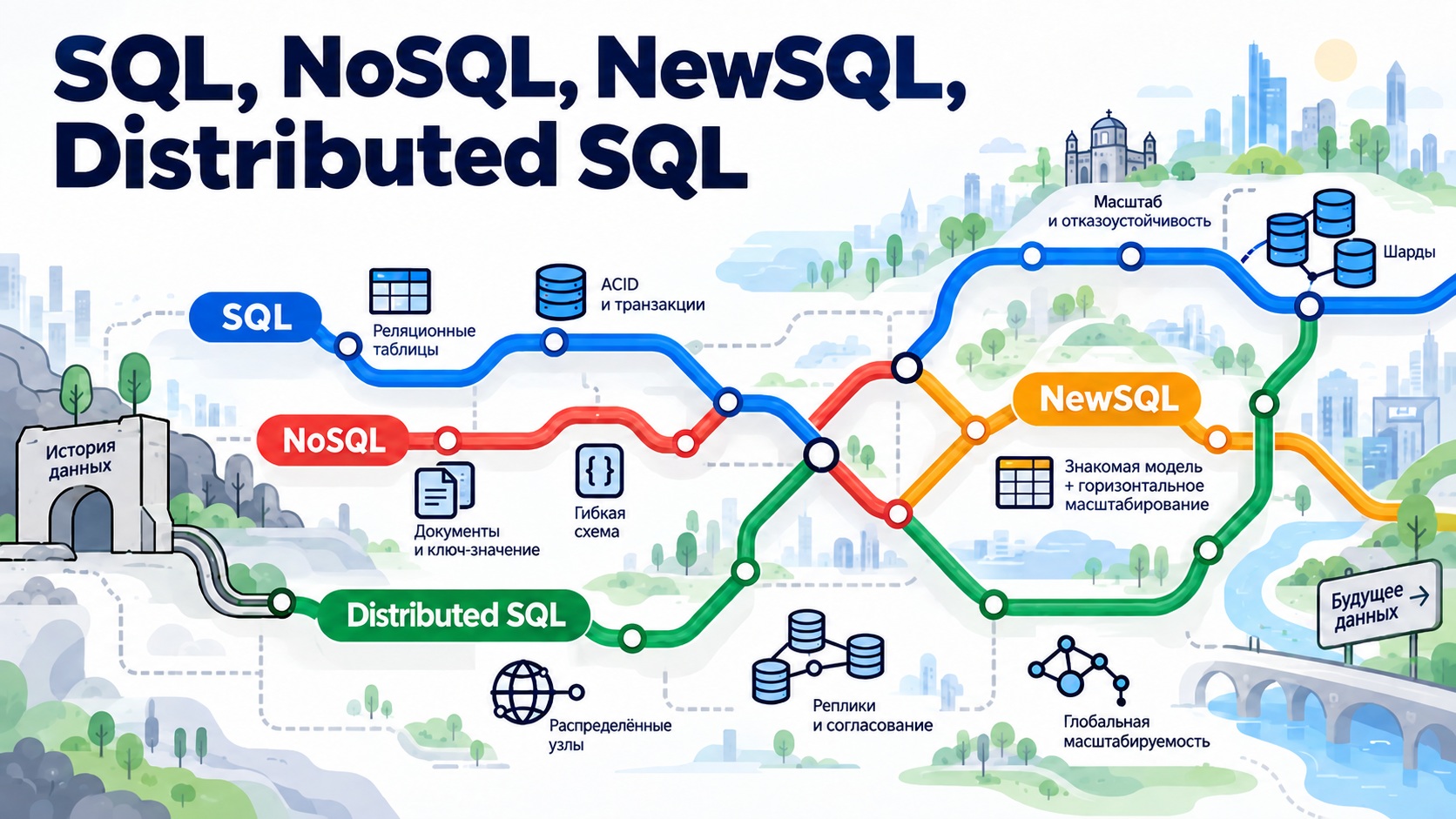 SQL, NoSQL, NewSQL, Distributed SQL: как читать архитектуру СУБД