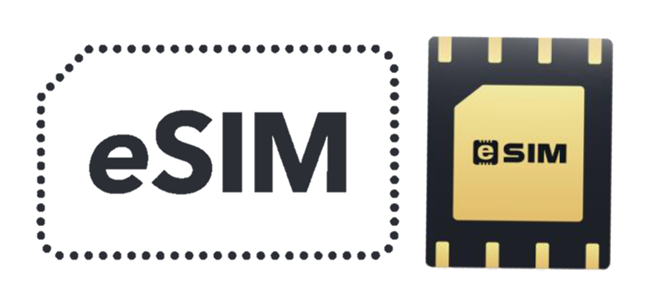 Логотип eSIM и SIM-чип (MFF2)