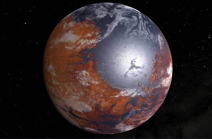 Таким был Марс 4 млрд лет назад.