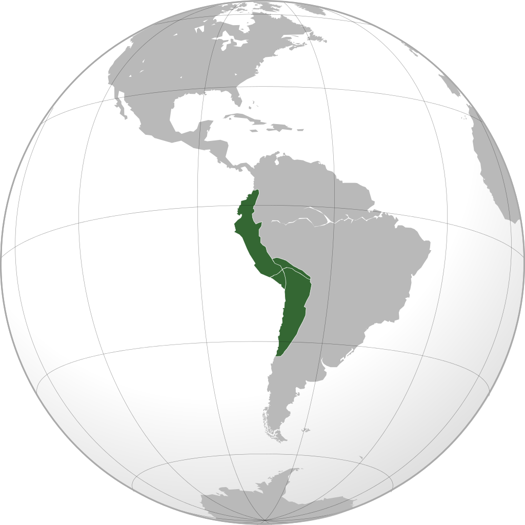 Империя инков простиралась на территории современных Перу, Эквадора и Чили