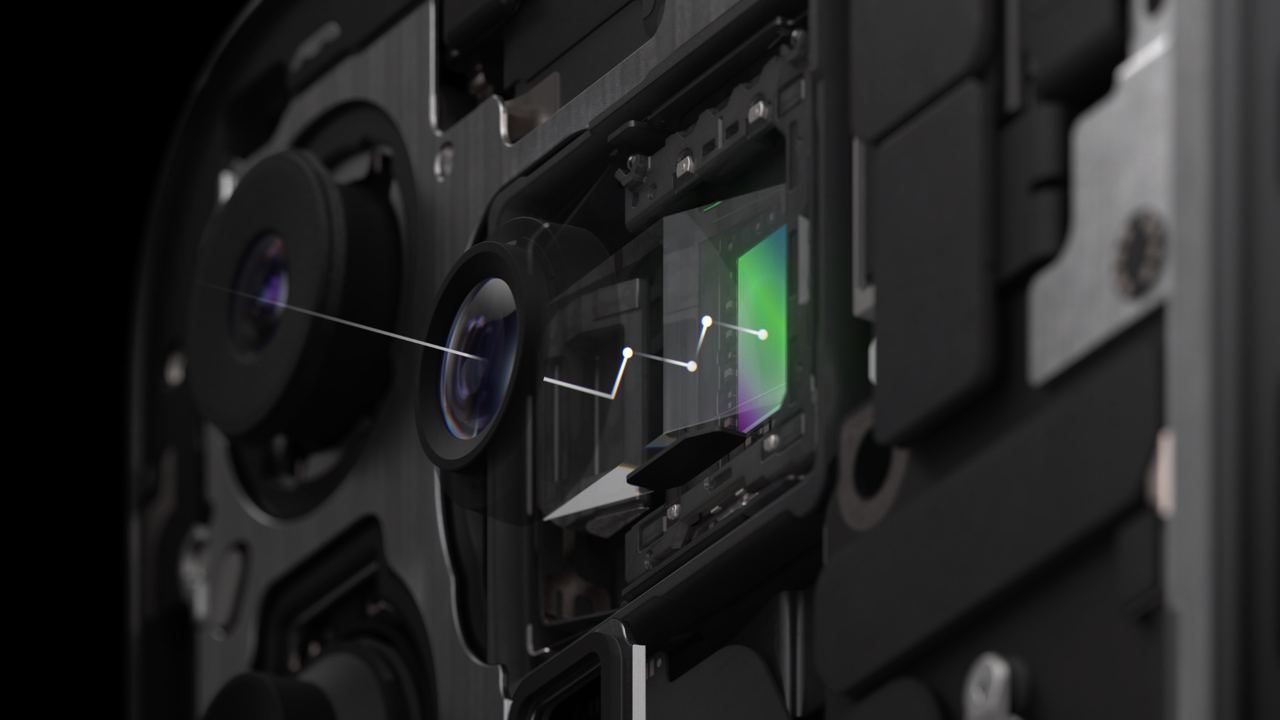 Новый телефотосенсор внутри iPhone 15 Pro Max, перископ на минималках