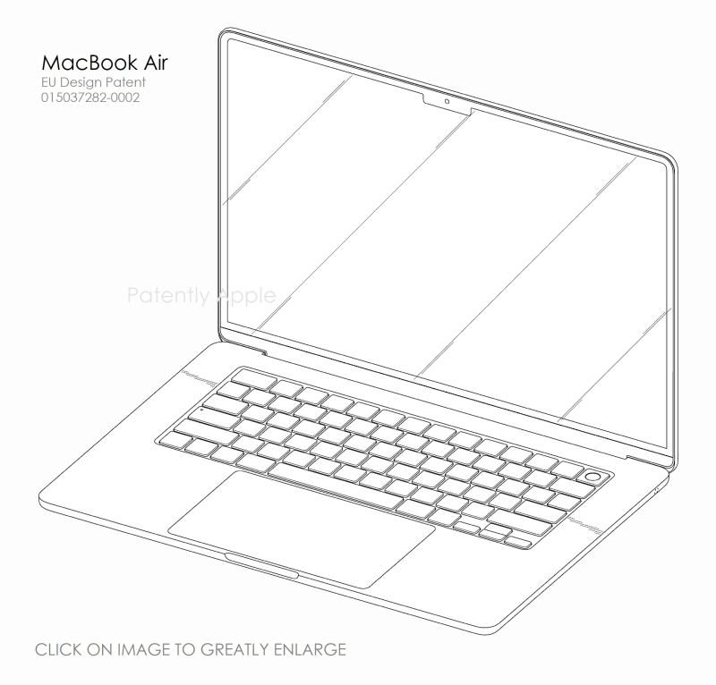 Патент Apple на MacBook Air 15” (© Patently Apple)