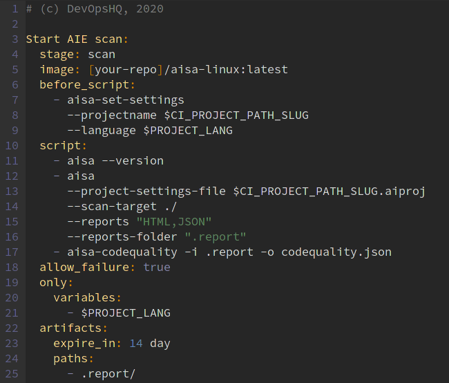 Пример шаблона сканирования для GitLab CI с реализацией описанного выше алгоритма