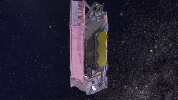 Процесс развертывания телескопа JWST. NASA