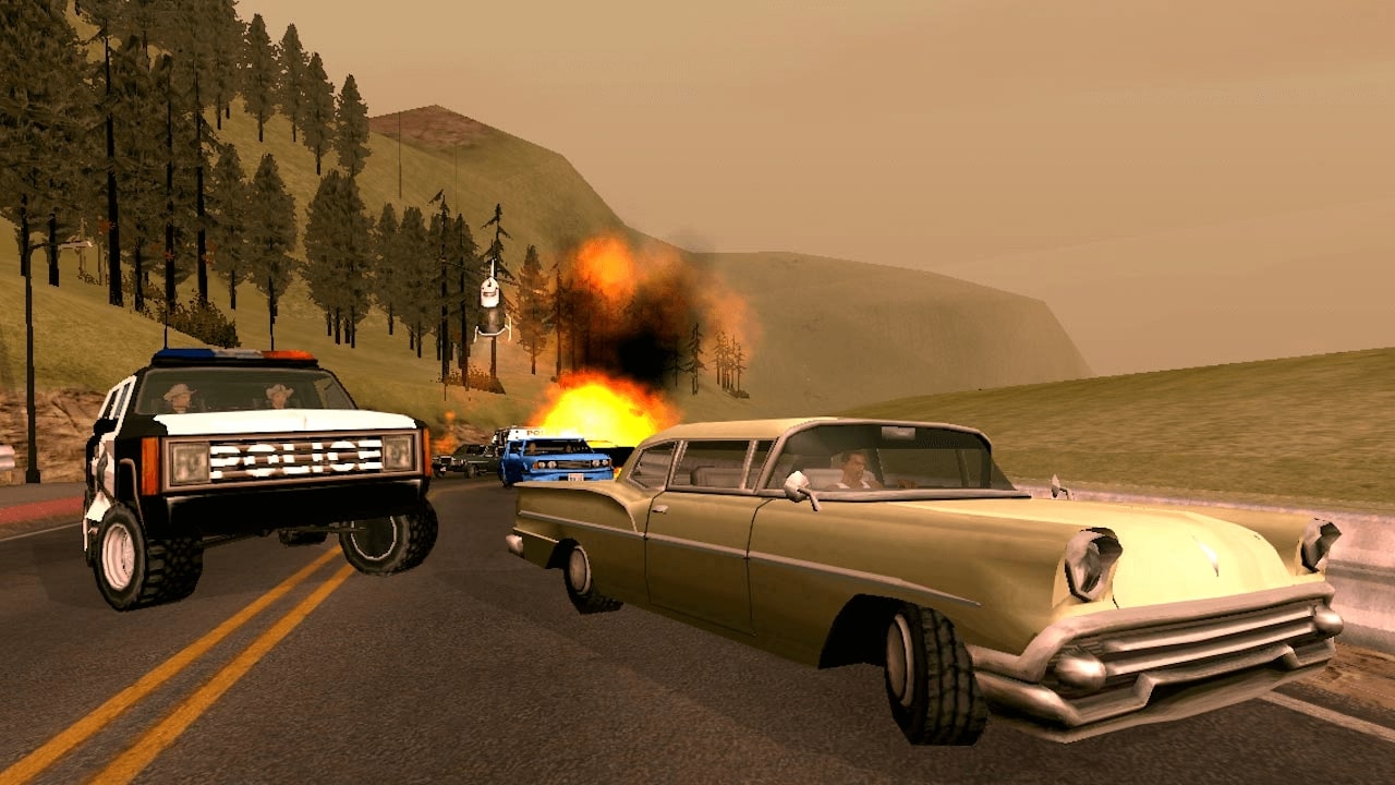Погоня в Grand Theft Auto: San Andreas — одно из самых интересных занятий, так как любые действия игрока провоцируют мир отвечать ему
