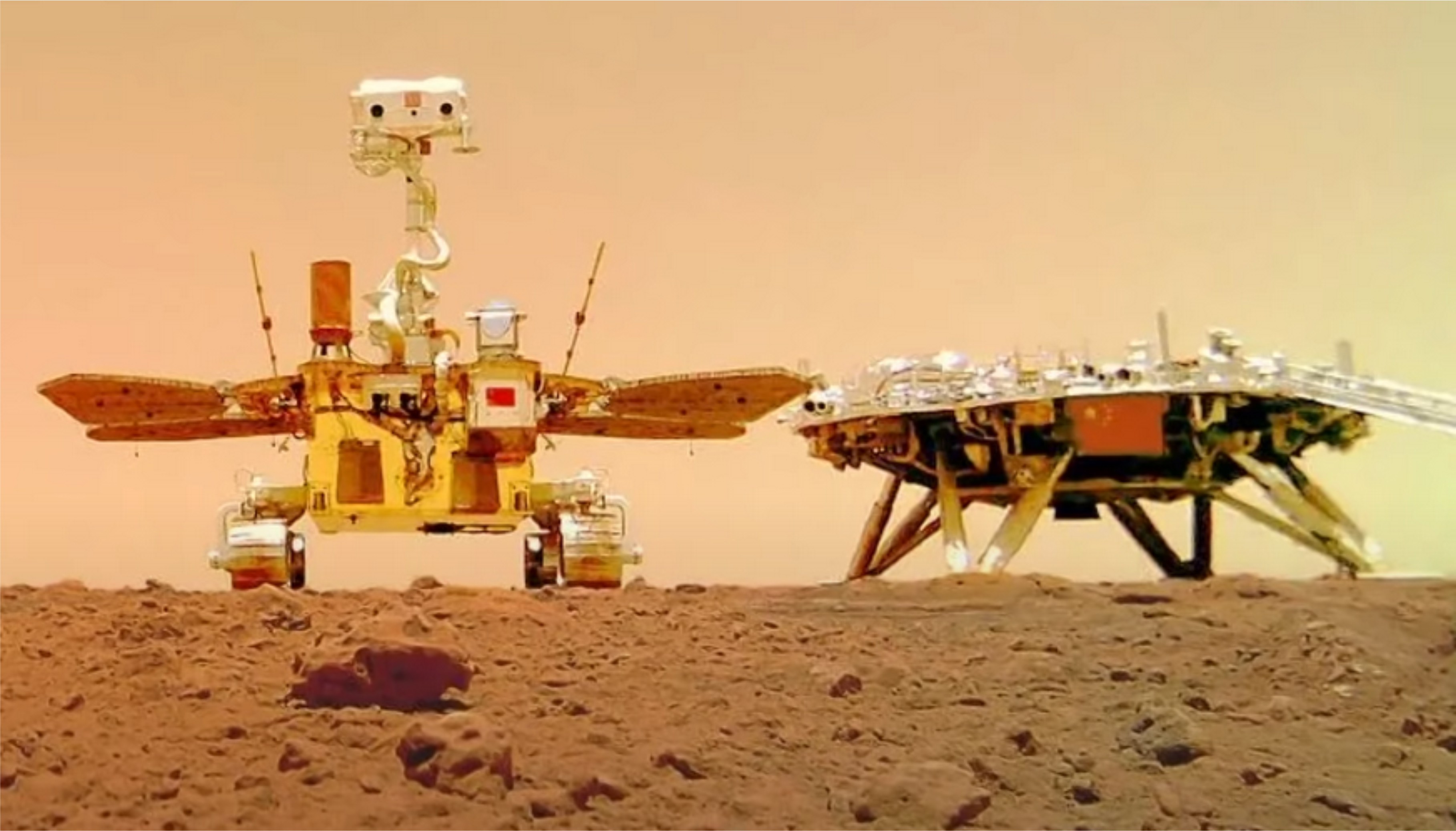 Китайский марсоход «Чжуронг» будет «вслепую» передавать данные европейской станции «Марс-экспресс»