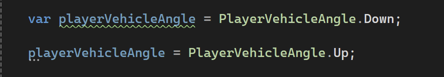 Как бы выглядело использование PlayerVehicleAngle если бы проект писался на C#