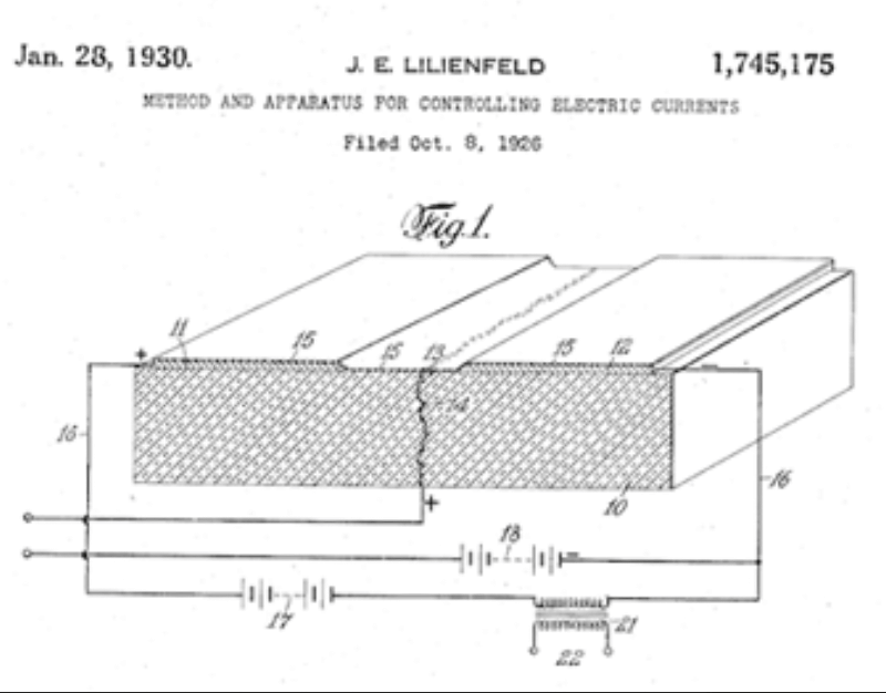 Рисунок из патента Лилиенфельда, 1930 г.