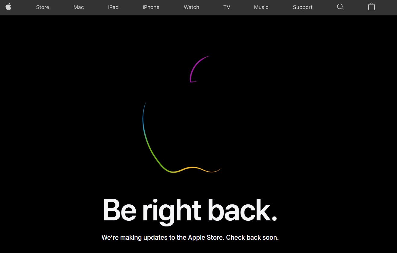 Онлайн-магазин Apple временно недоступен — компания обновляет ассортимент перед сегодняшней конференцией