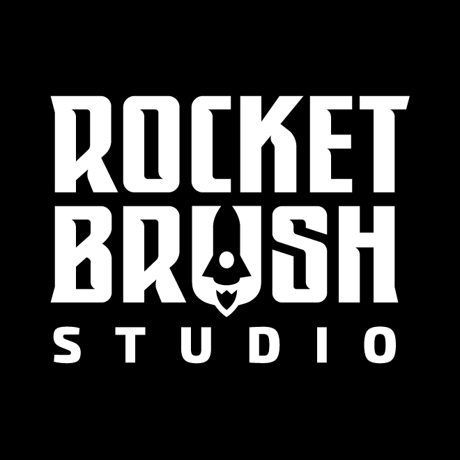 Логотип компании «RocketBrush Studio»
