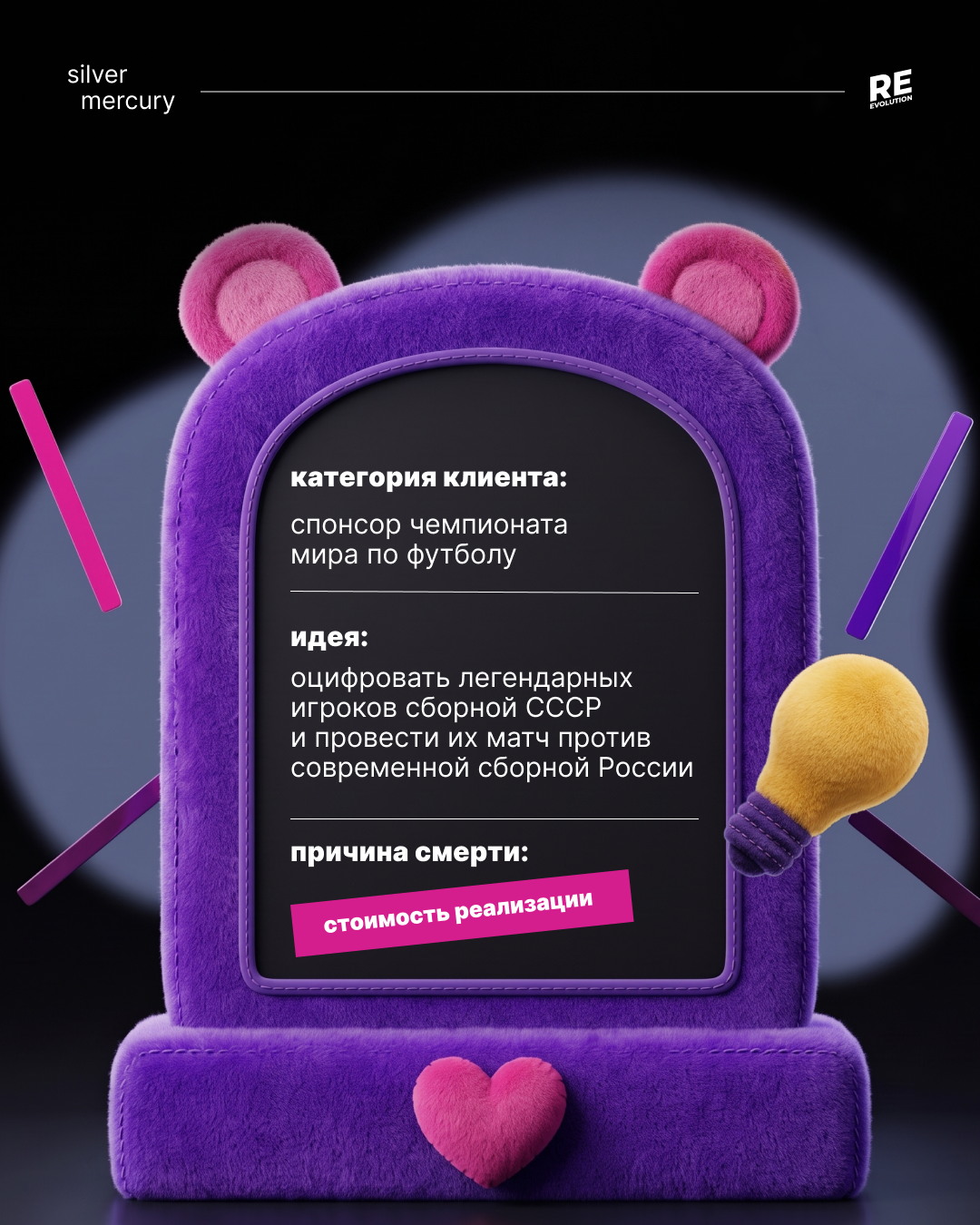 Креативная идея агентства Re:evolution Креативная идея агентства Re:evolution